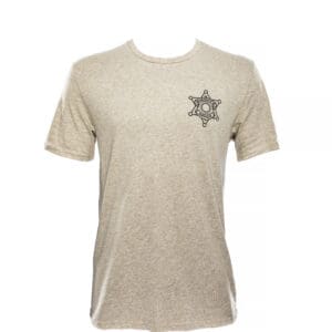A Grey Color Shirt With A Logo
