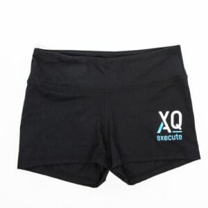 Black shorts with "XQ execute" logo.